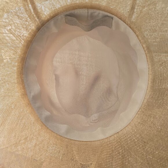 Women's Straw Tan Derby Hat - Picture 3 of 4